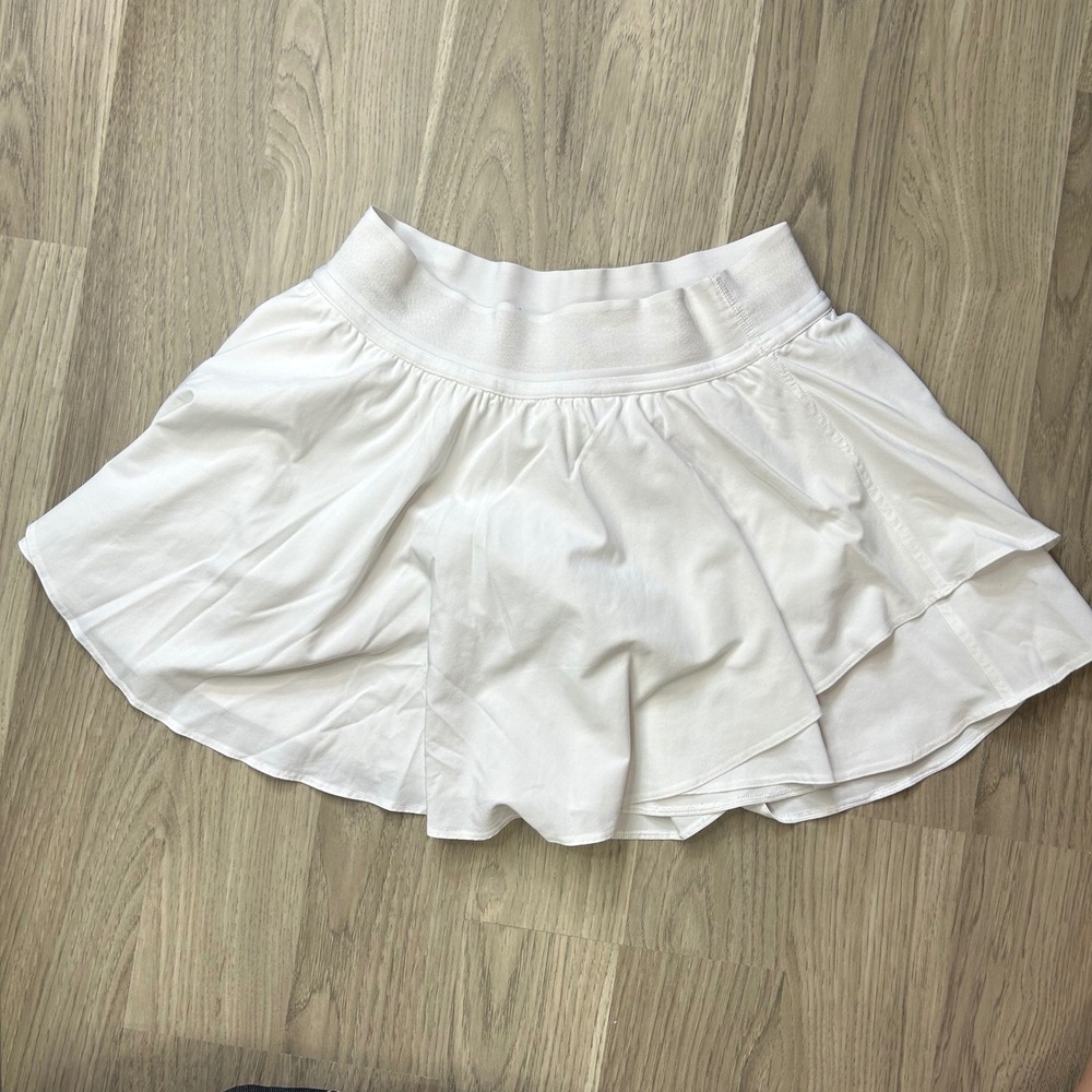 Lululemon Tenniscore Court Rival Skirt White 6 Coastal Grandmother Athleisure